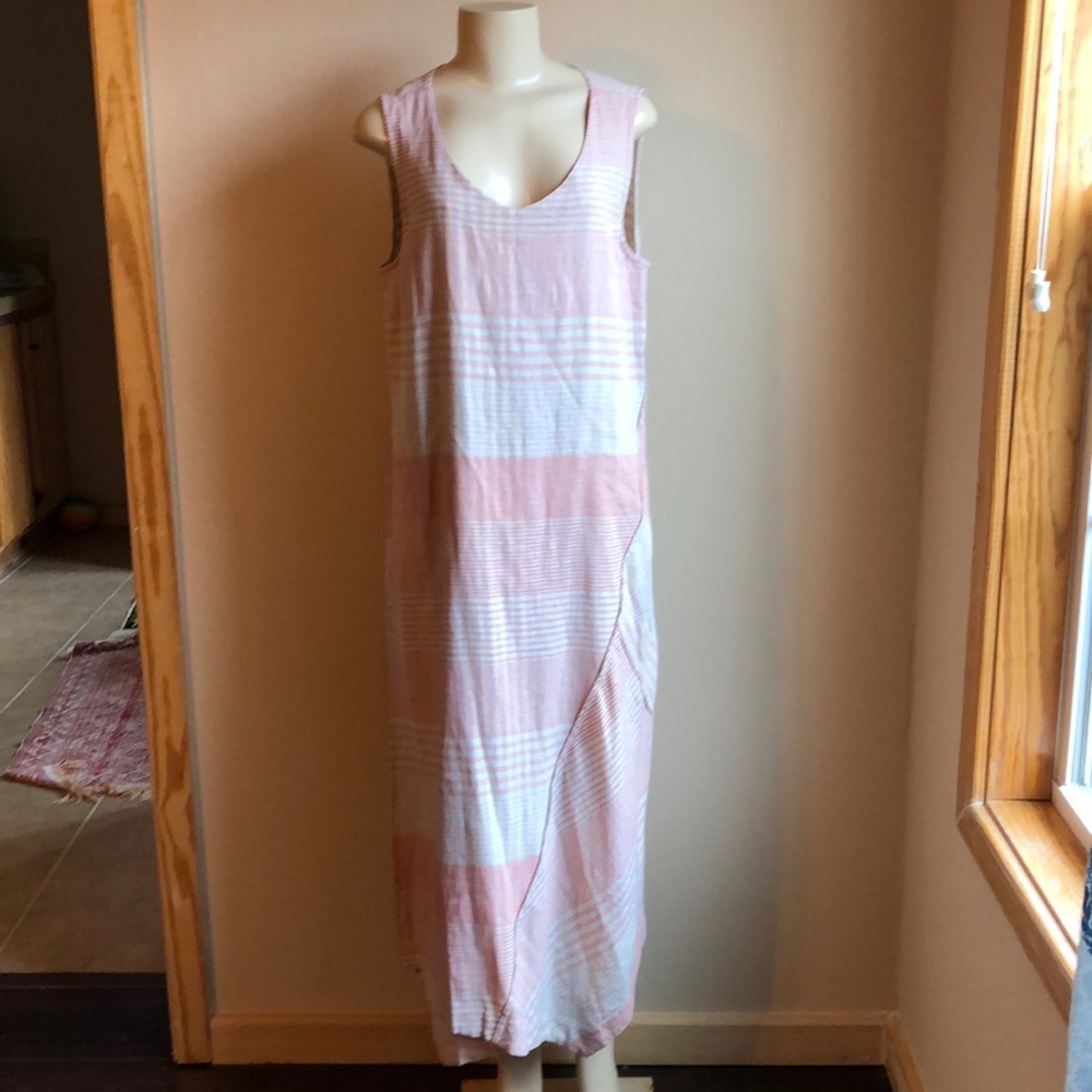 J Jill Sandbar Beach linen Dress size M